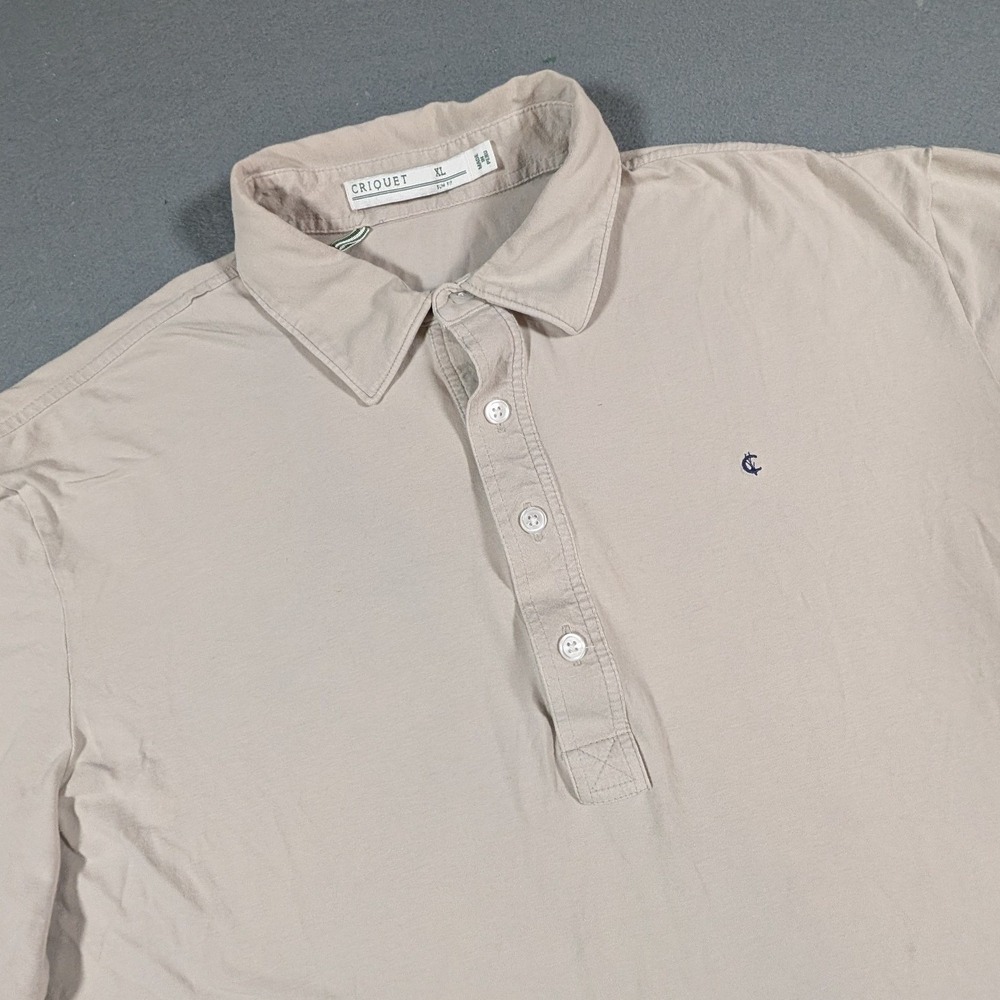 Criquet Polo Shirt Mens XL Slim Fit Pima Cotton Blend Short Sleeve